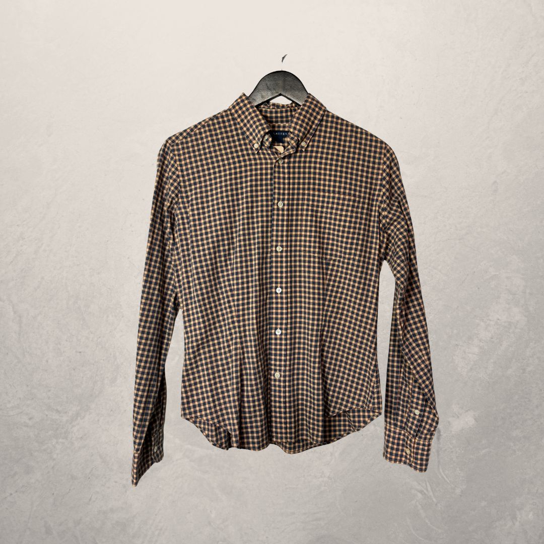 Ralph Lauren navy checkered shirt M