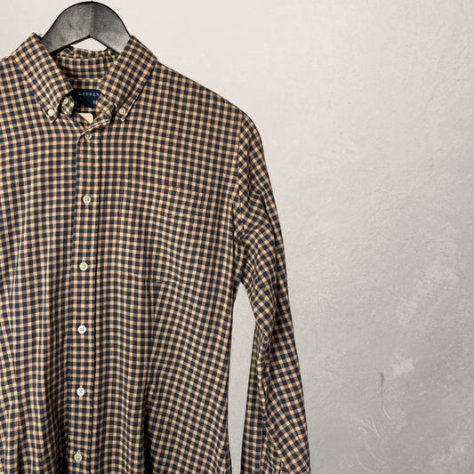 Ralph Lauren navy checkered shirt M