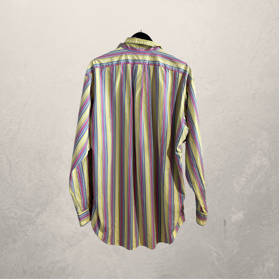 Ralph Lauren purple/pink striped ls shirt XL