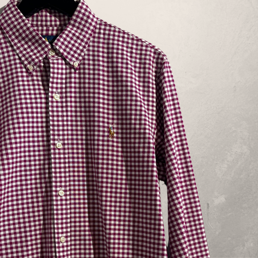 Ralph Lauren red check shirt L