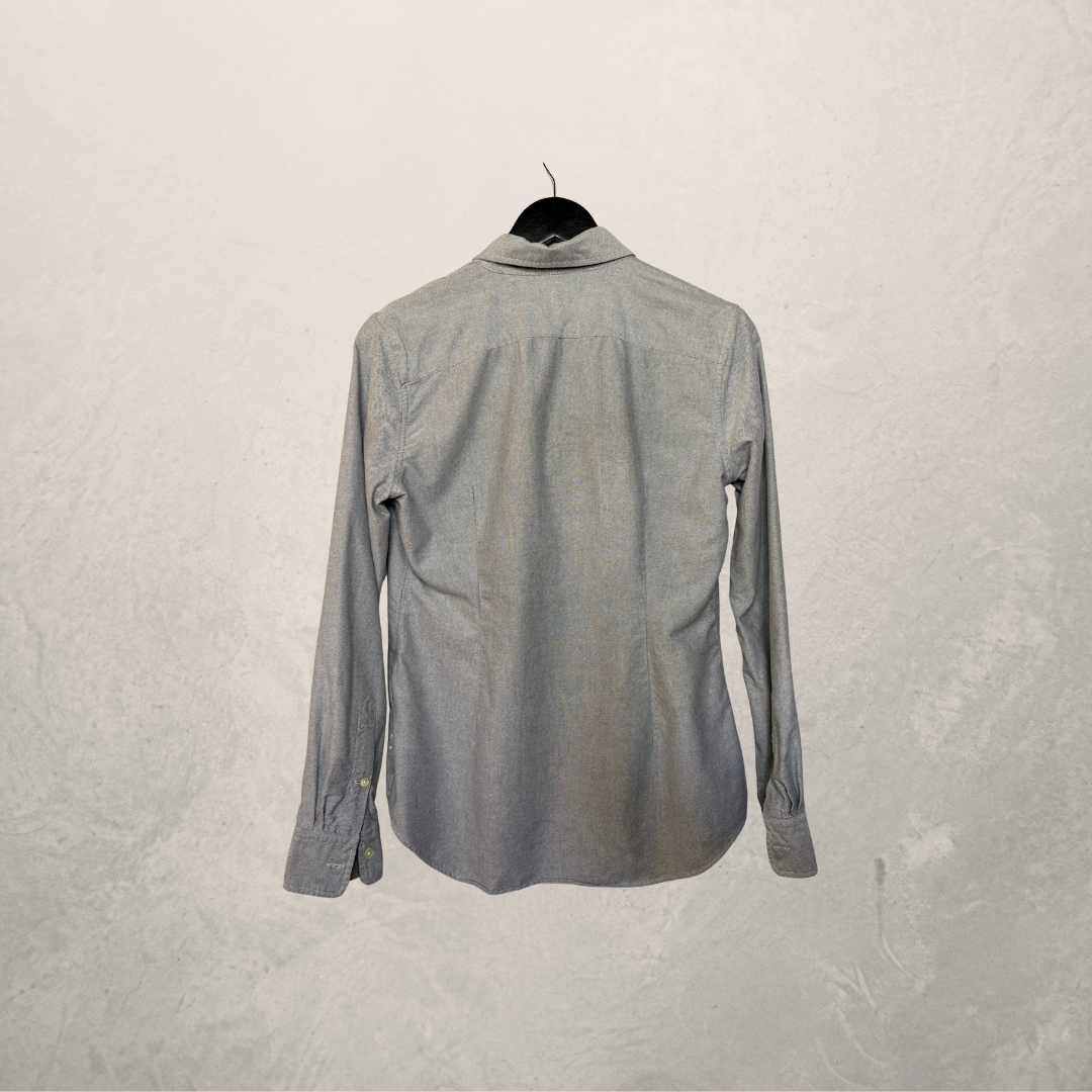 Ralph Lauren slim fit blauw chambrey overhemd lange mouwen M