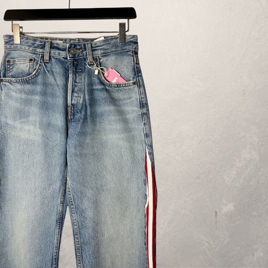 Aangepaste Adidas jeans rood XS/S- door WNDYdesign