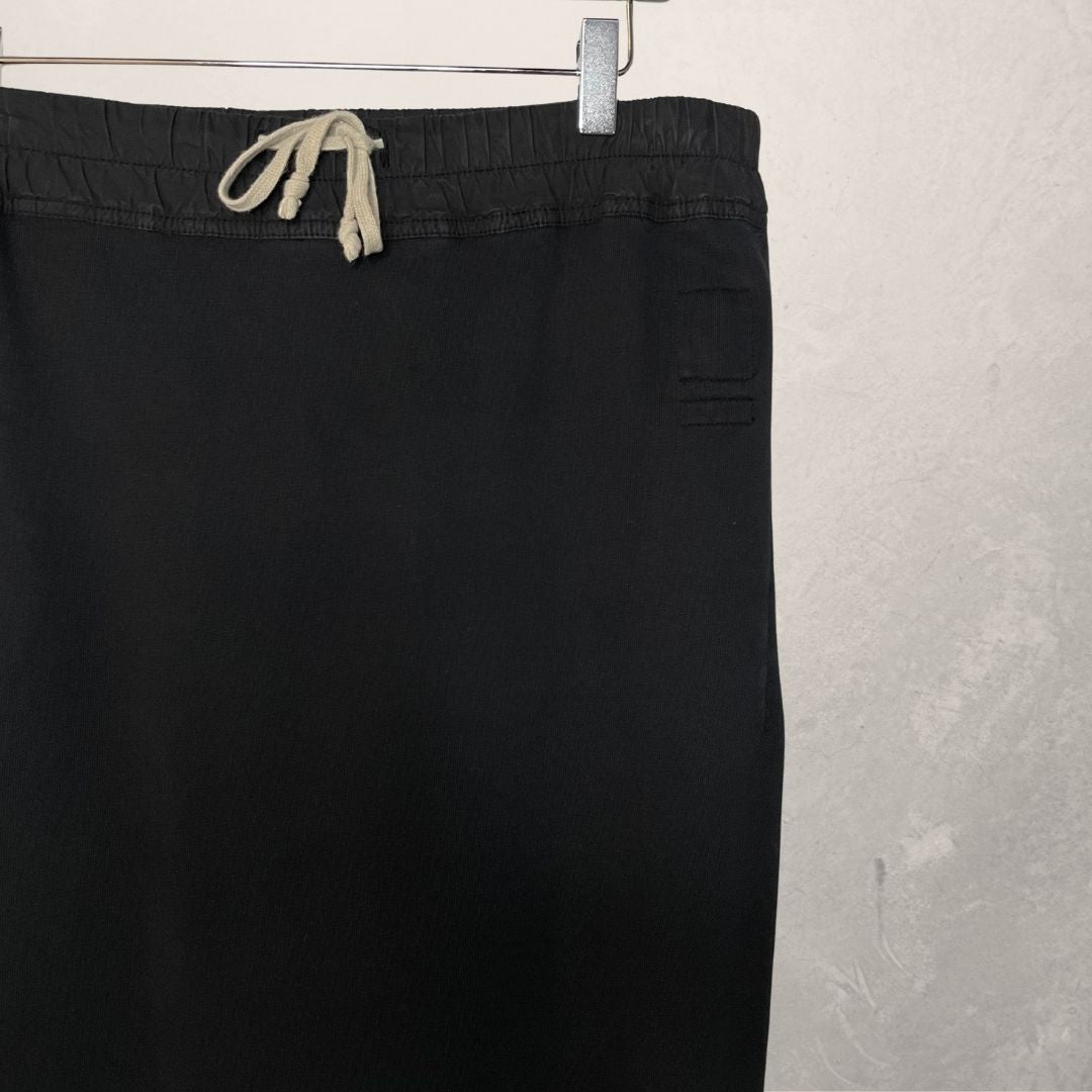 Rick Owen DRKSHDW zwarte fleece maxi-rok M/L