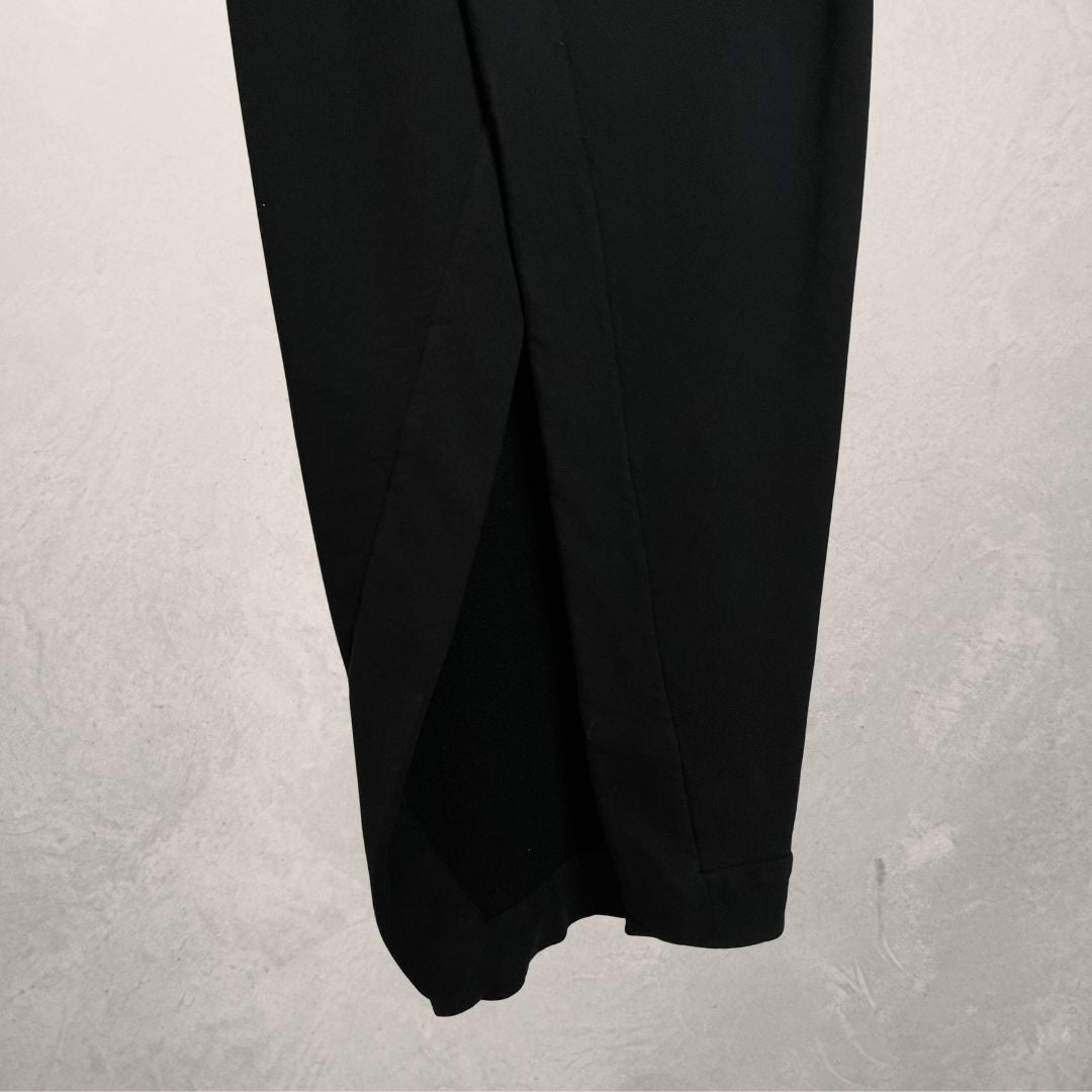 Rick Owen DRKSHDW zwarte fleece maxi-rok M/L