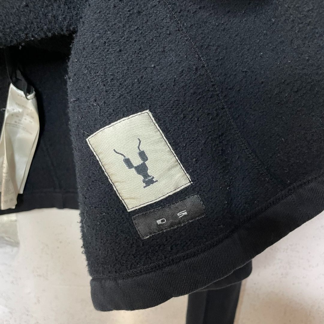 Rick Owen DRKSHDW zwarte fleece oversized hoodie S/M