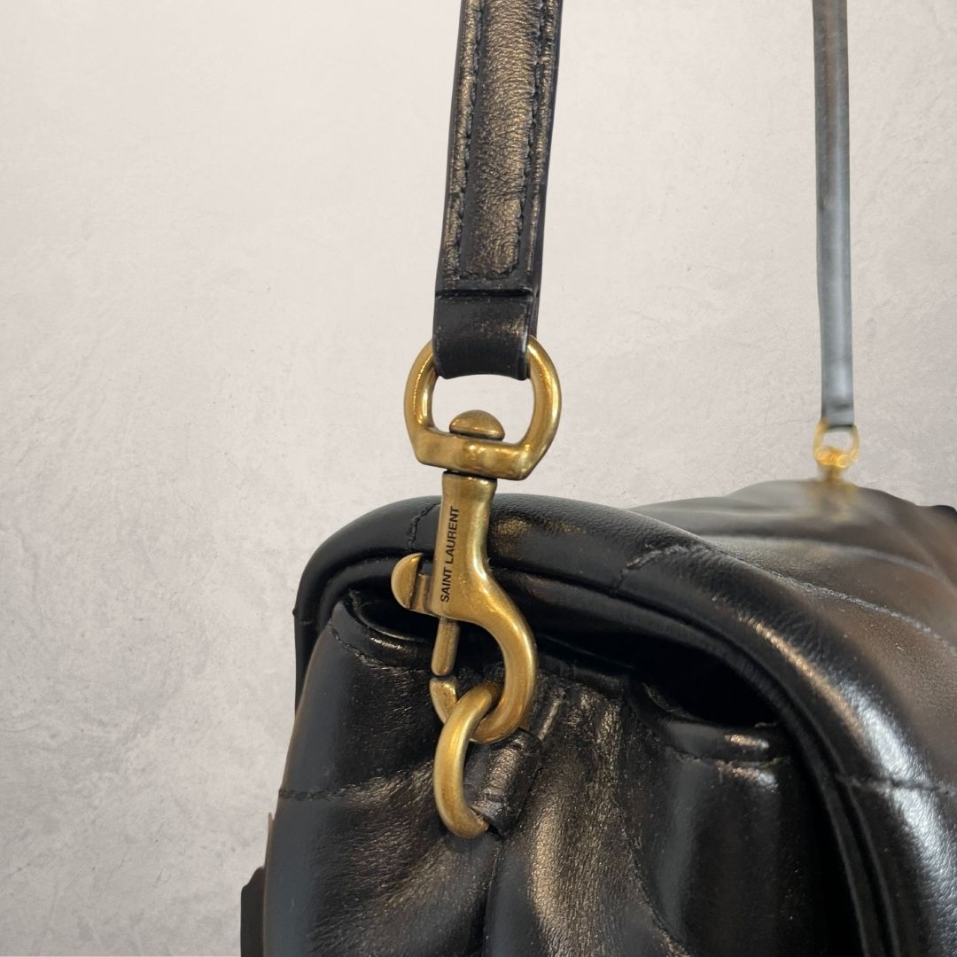 Saint Laurent LouLou zwarte leren Toy crossbody tas