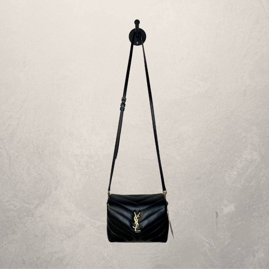 Saint Laurent LouLou zwarte leren Toy crossbody tas