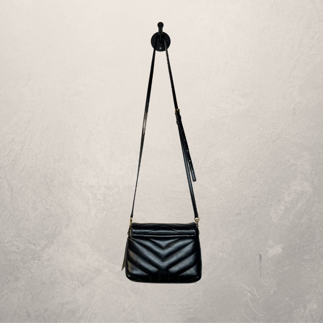 Saint Laurent LouLou zwarte leren Toy crossbody tas