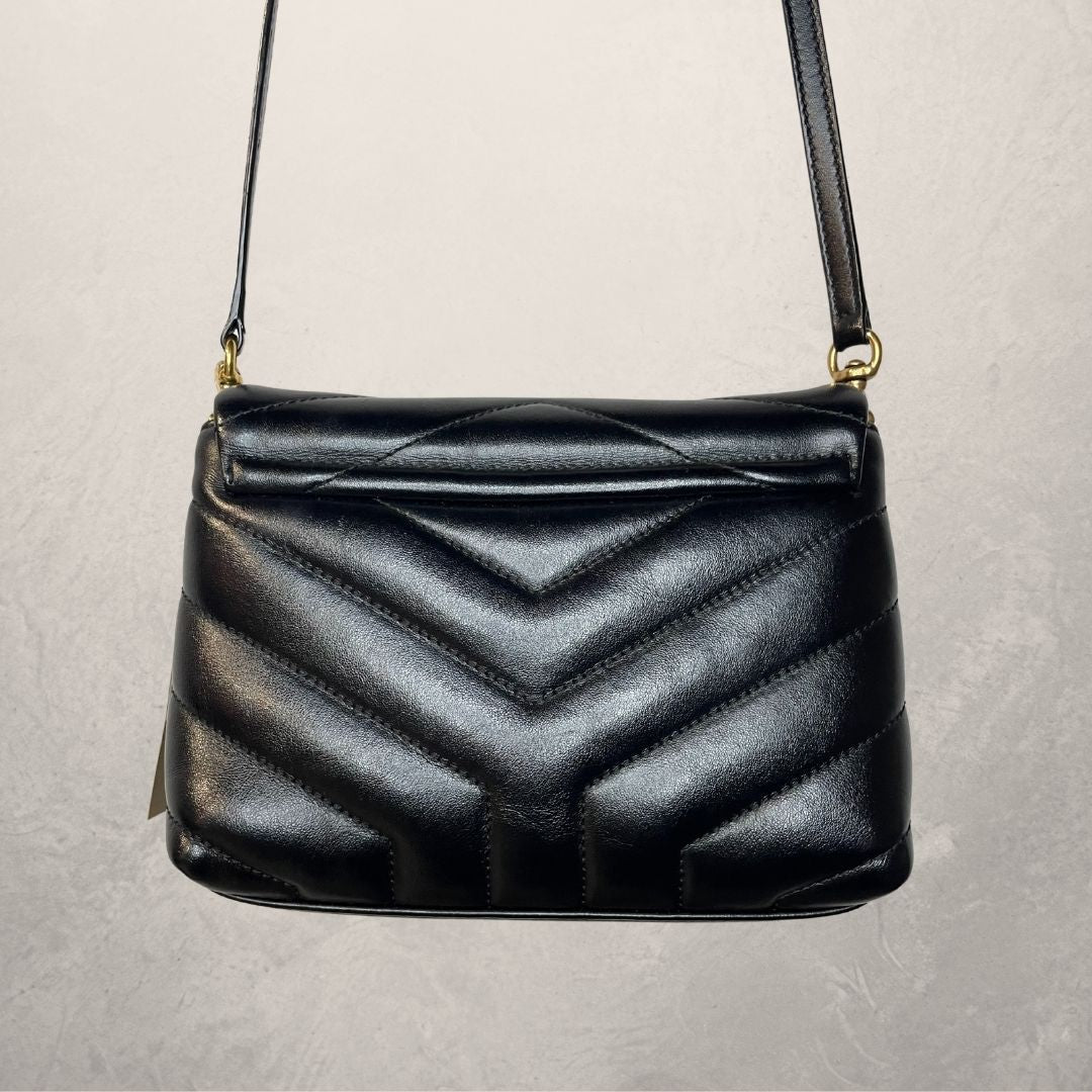 Saint Laurent LouLou zwarte leren Toy crossbody tas