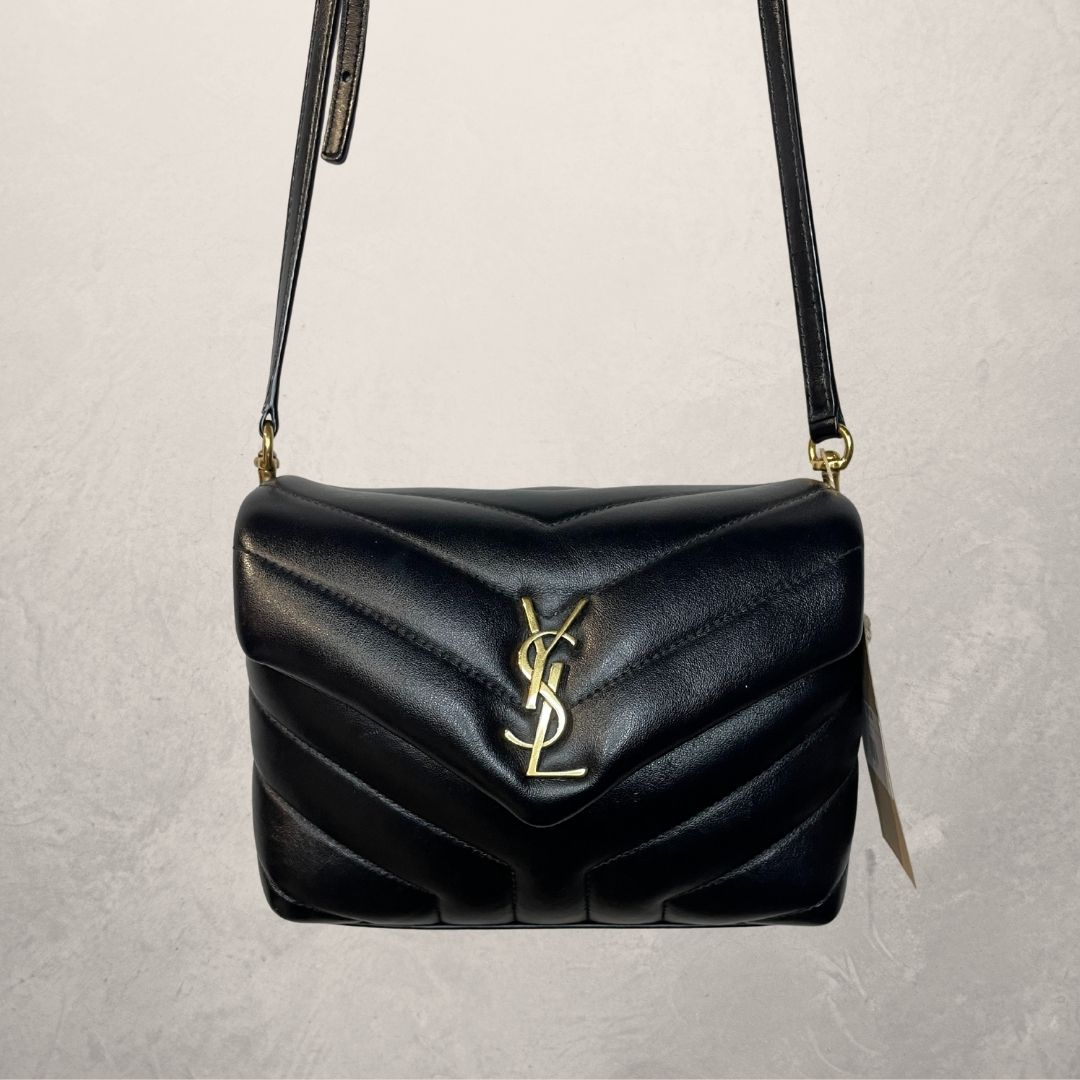 Saint Laurent LouLou zwarte leren Toy crossbody tas