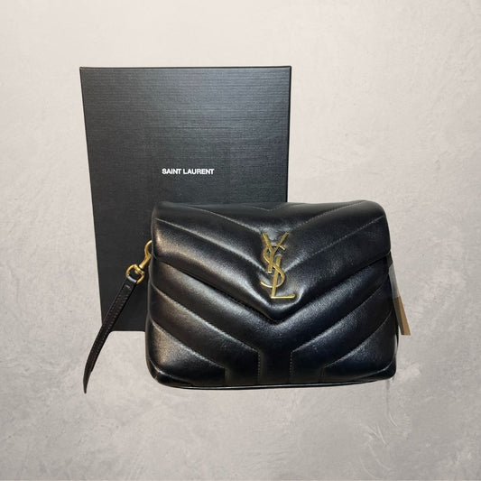 Saint Laurent LouLou zwarte leren Toy crossbody tas