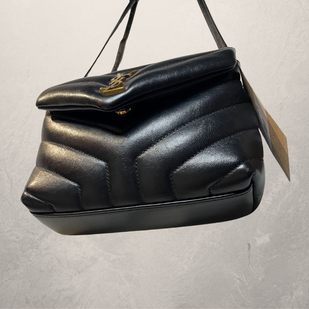 Saint Laurent LouLou zwarte leren Toy crossbody tas