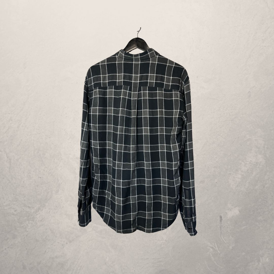 Saint Laurent Paris black/grey checkered shirt M