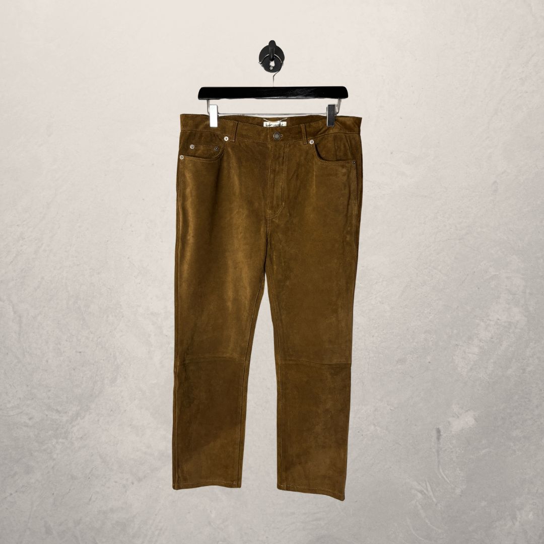 Saint Laurent Paris brown suede pants 48