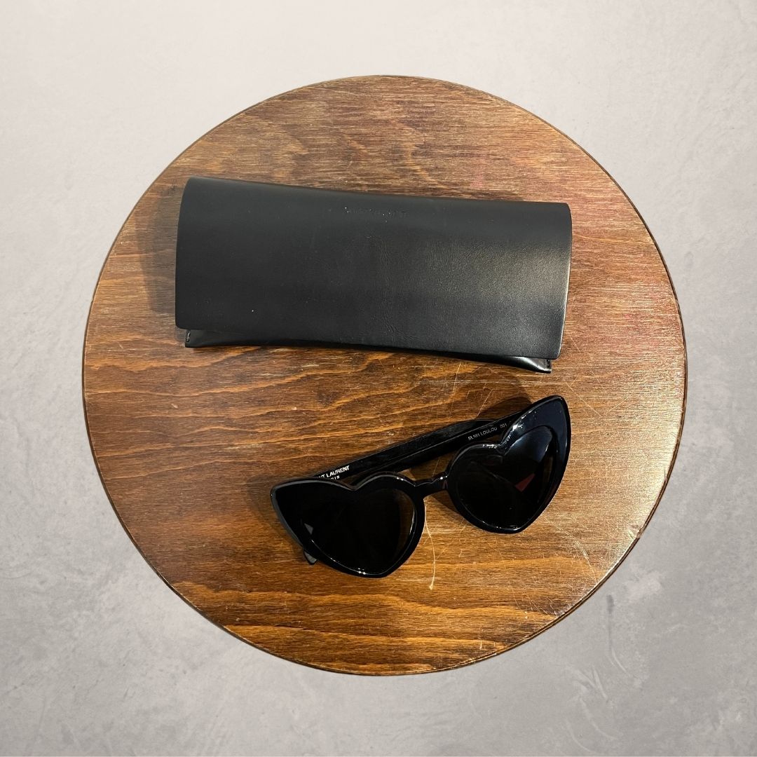 Saint Laurent black heart sunglasses