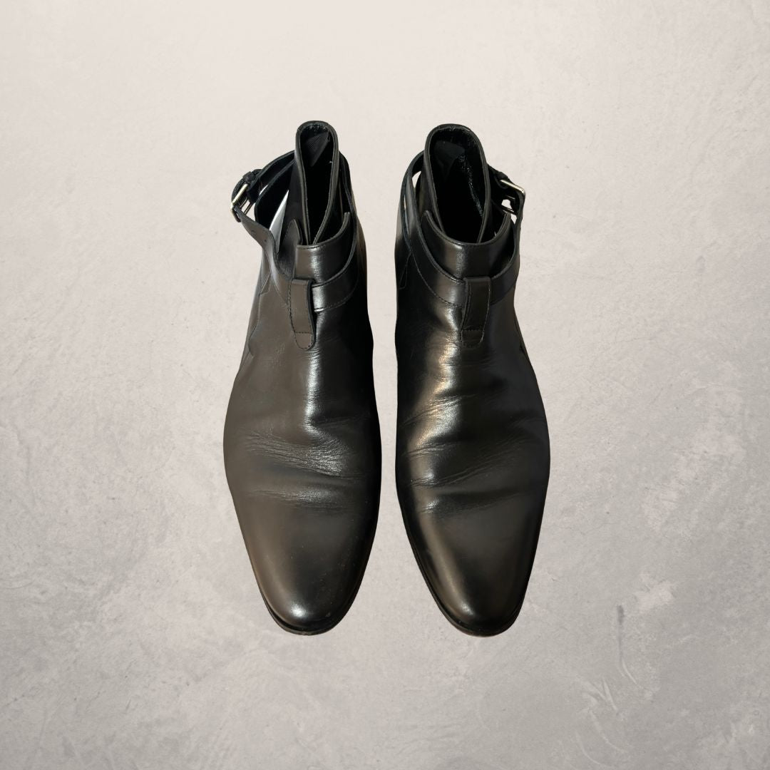 Saint Laurent black leather shoes 40