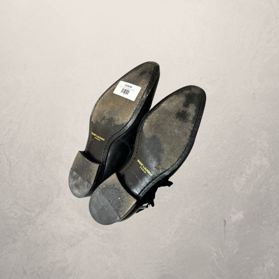 Saint Laurent black leather shoes 40 – Revive Haarlem