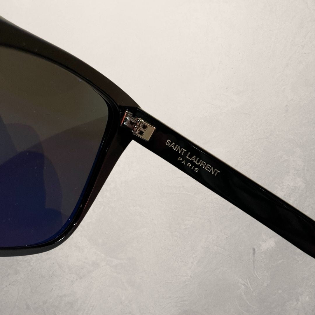 Saint Laurent black polarized sunglasses