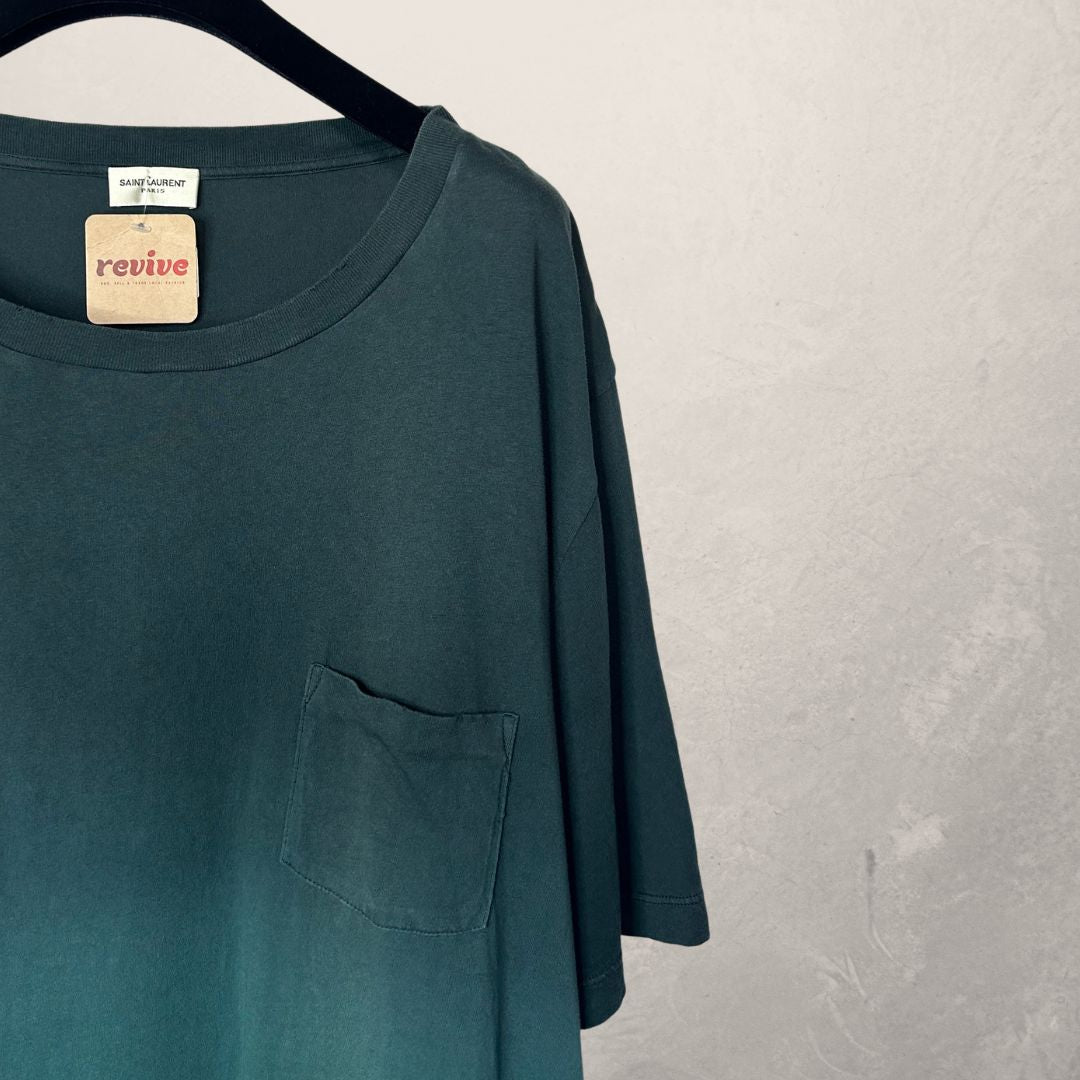 Saint Laurent green tie dye t-shirt M