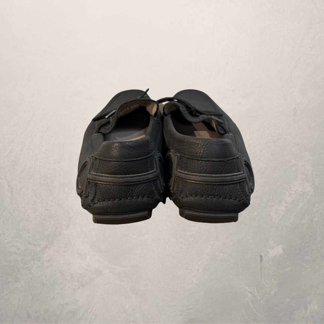 Salvatore ferragamo black leather loafers 41