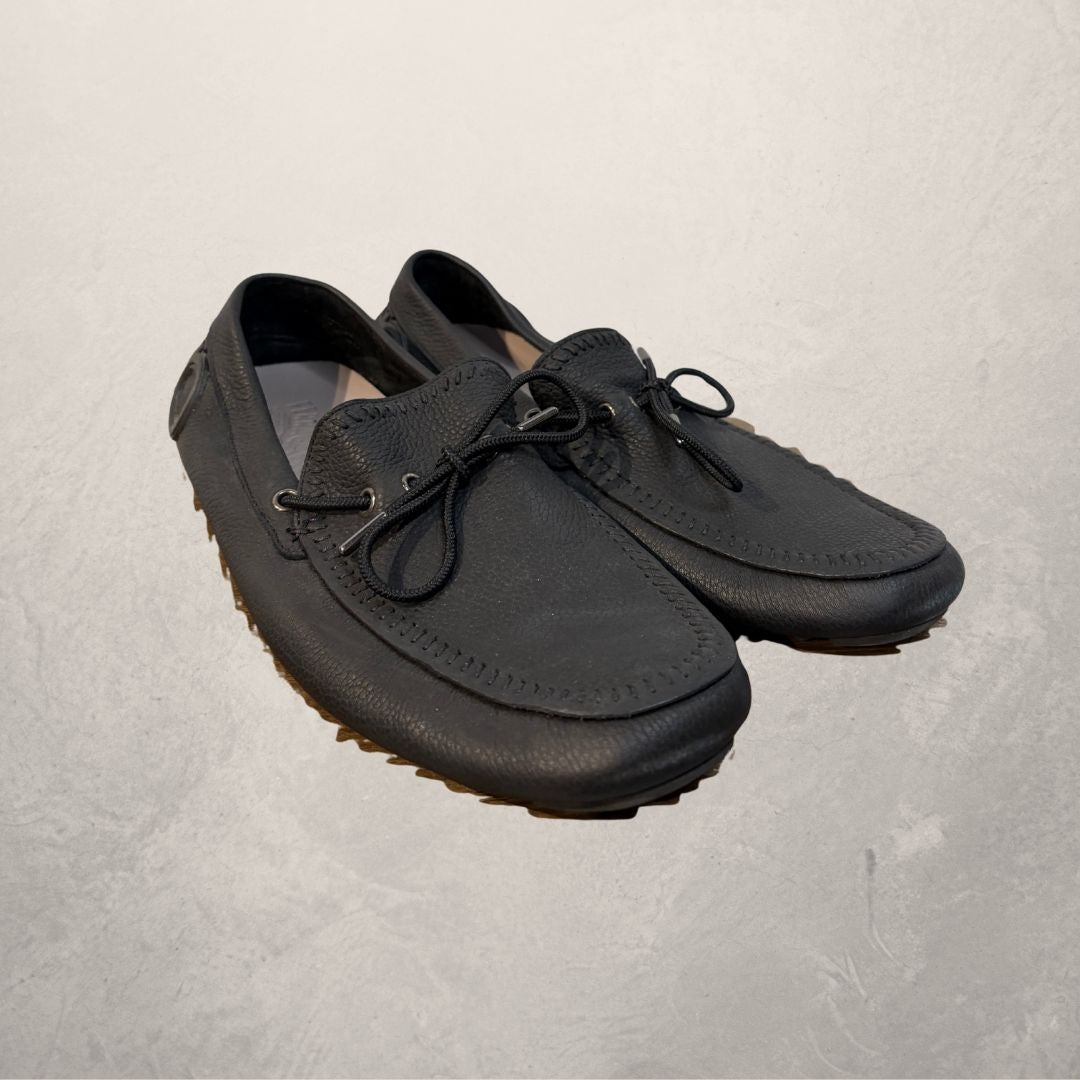 Salvatore ferragamo black leather loafers 41