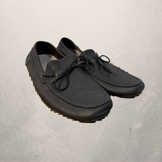 Salvatore ferragamo black leather loafers 41