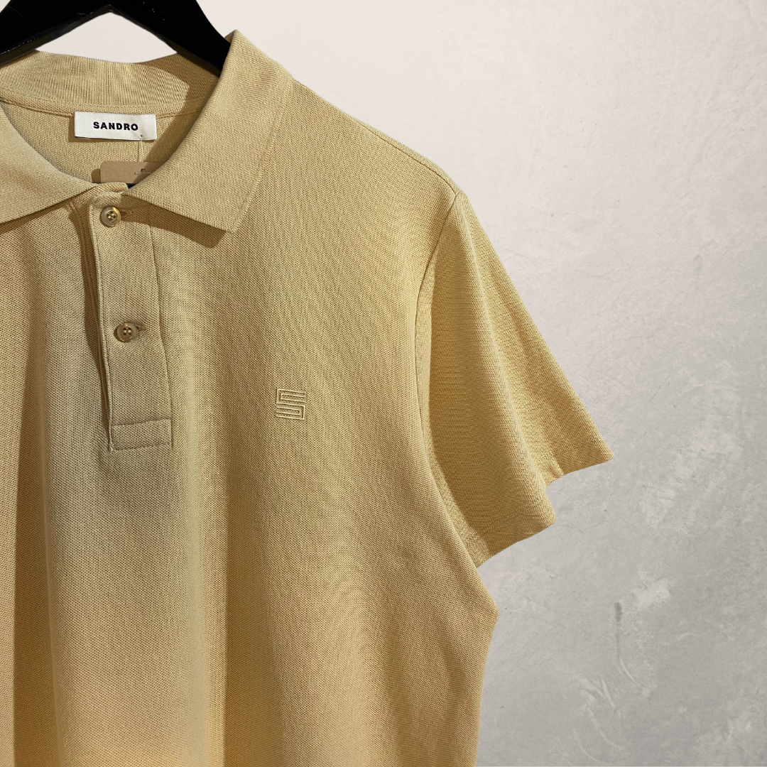 Sandro beige polo shirt M