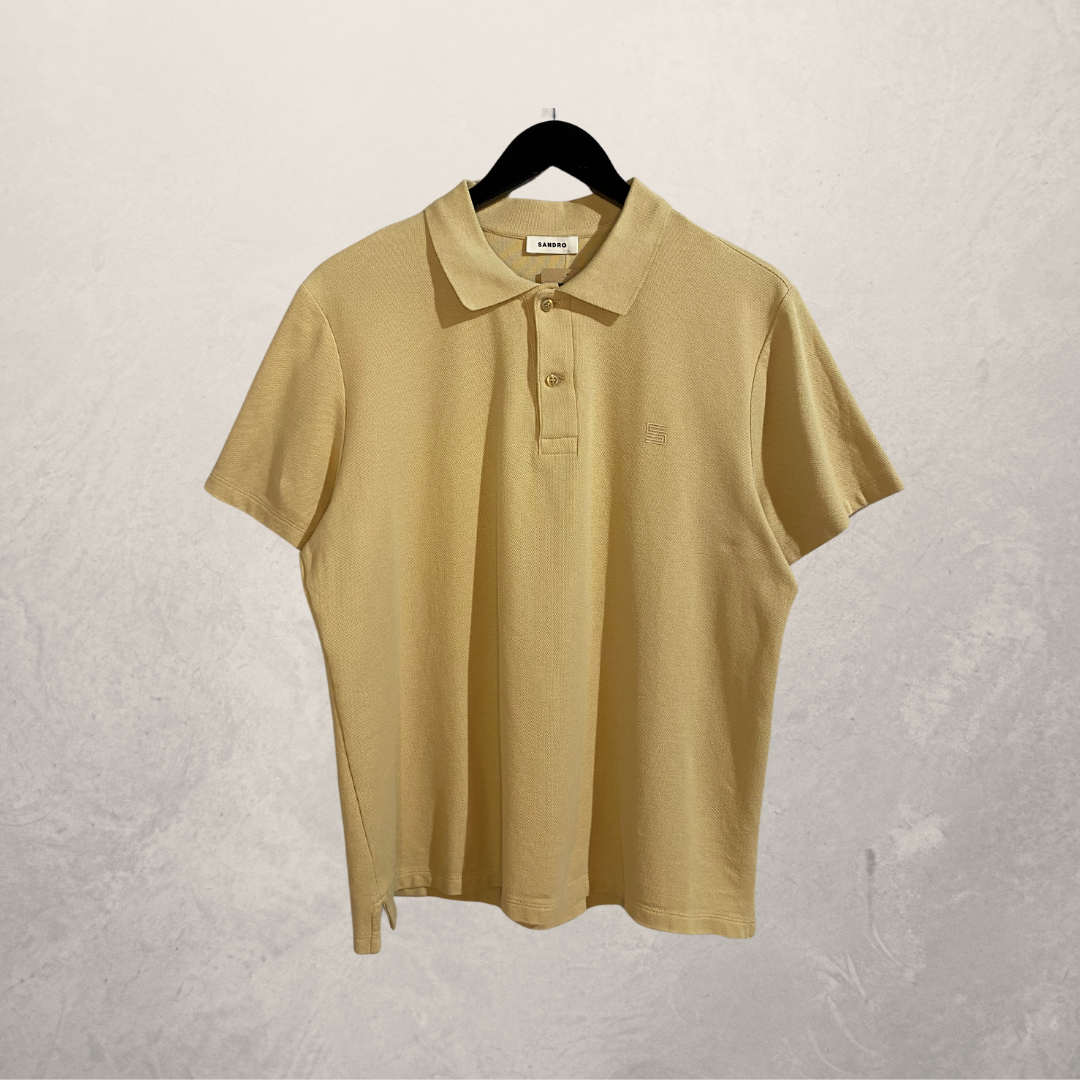 Sandro beige polo shirt M