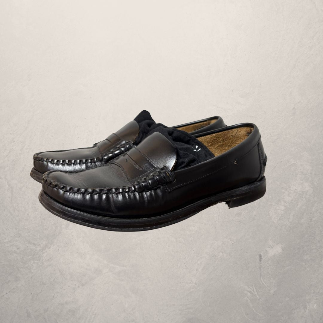 Sebago black classic loafers 38 w/box