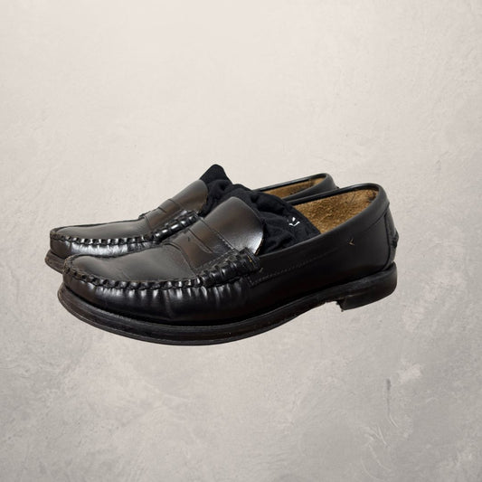 Sebago black classic loafers 38 w/box