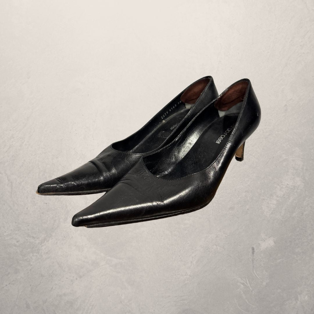 Sergio Rossi zwarte puntige hakken 38,5