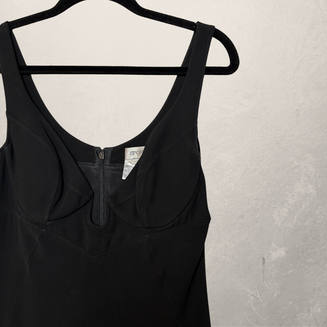 Sportmax black mini tank dress S