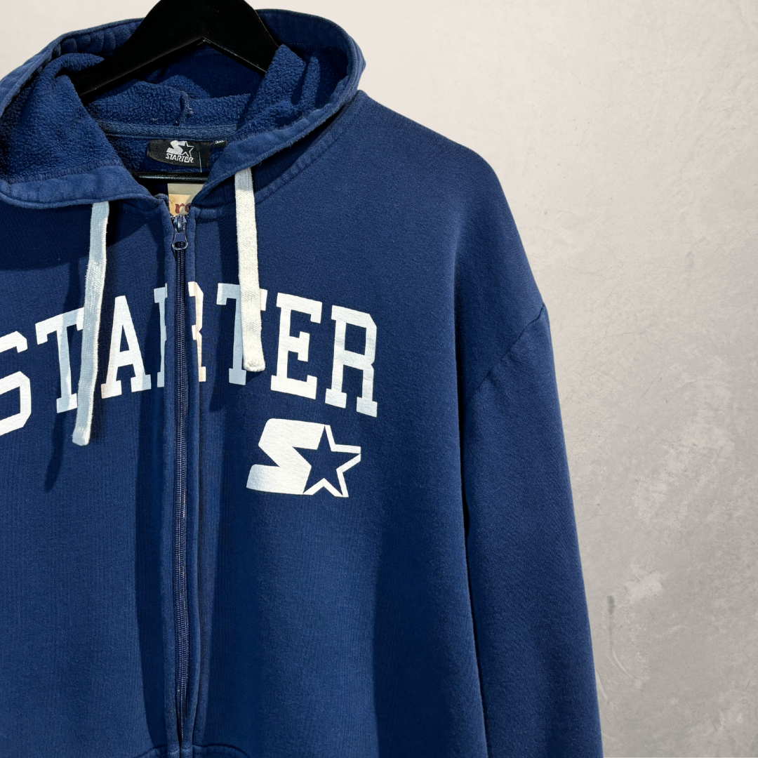 Starter blue zip-up hoodie XL