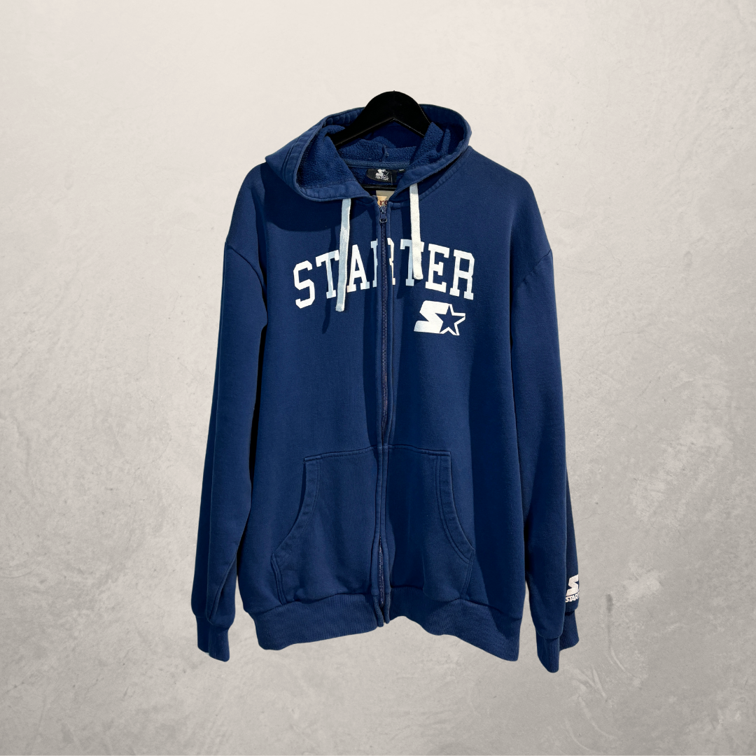 Starter blue zip-up hoodie XL