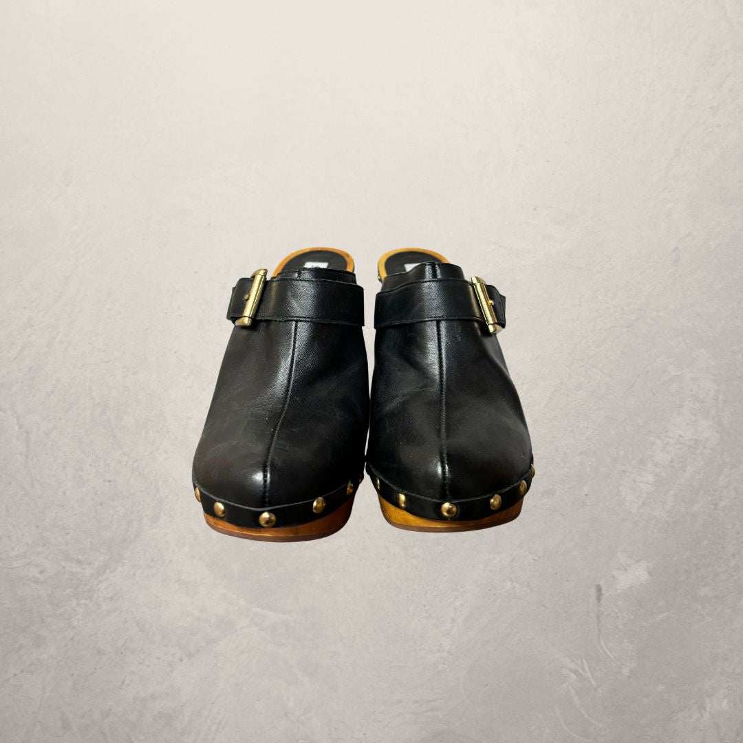 Steve Madden zwarte klompjes met hoge hakken 37
