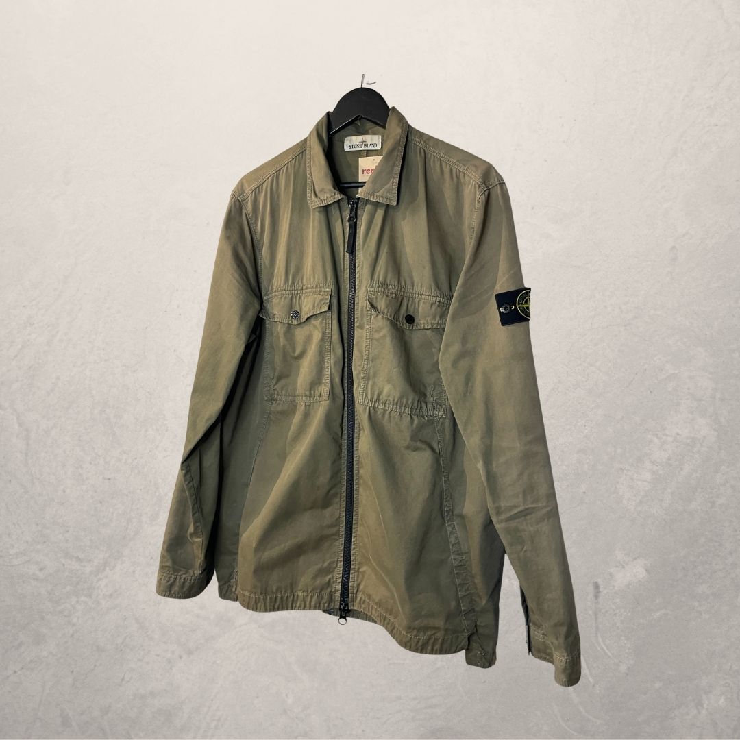 Stone Island khaki anorak zip up jacket XL