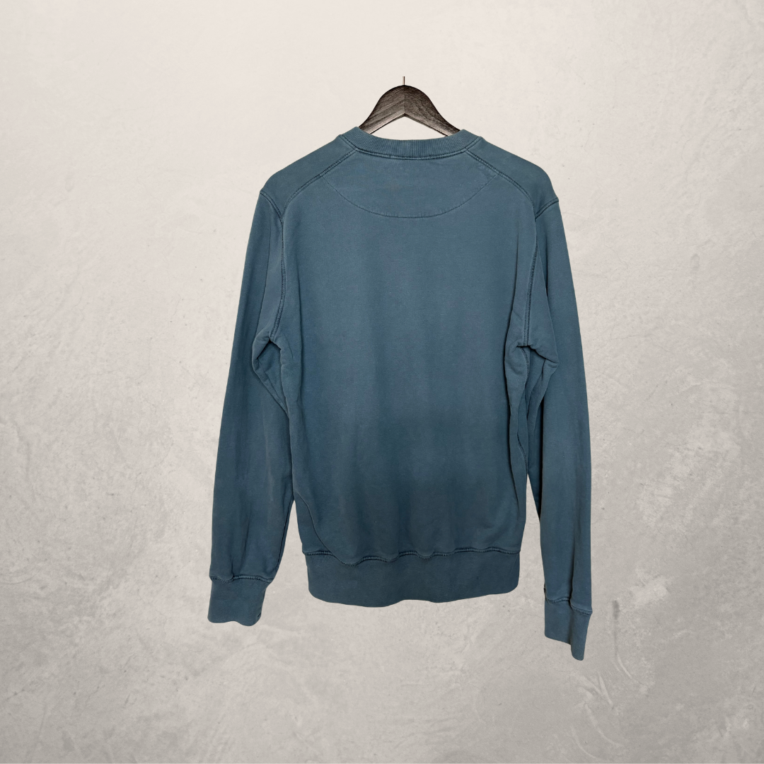 Stone Island ottanio blue 100% cotton micro graphics LS shirt M