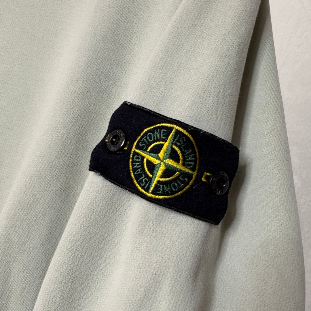 Stone Island sage green 100% cotton crewneck sweatshirt L