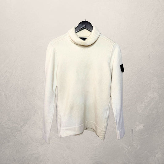 Stone Island Shadow Project wit gebreide coltrui van wol (goede staat) M
