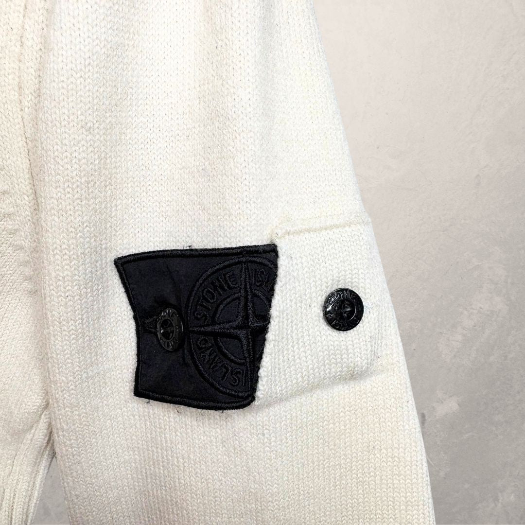 Stone Island Shadow Project wit gebreide coltrui van wol (goede staat) M