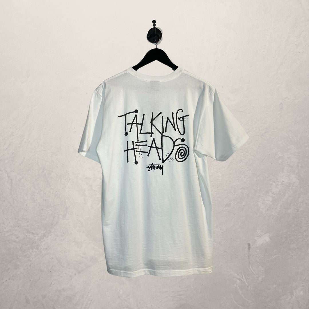 Stussy "Talking Heads" speciale editie wit t-shirt M/L