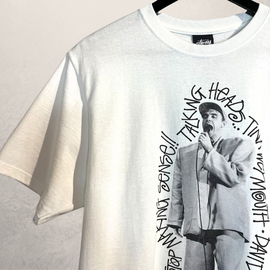 Stussy "Talking Heads" speciale editie wit t-shirt M/L