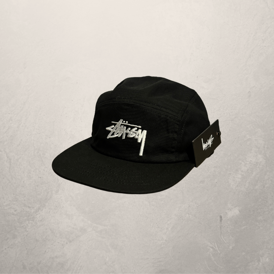 Stussy zwarte camp stockcap OS