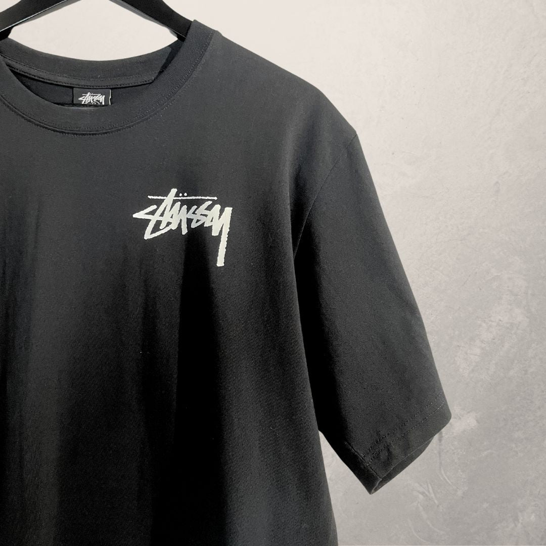 Stussy black dice t shirt L