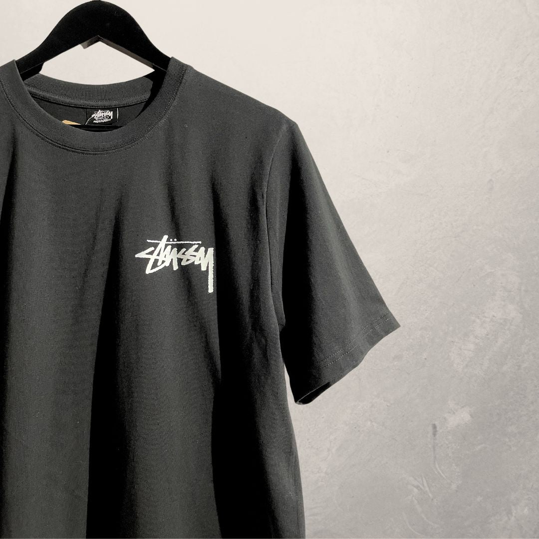 Stussy black graphic 8 ball t shirt L