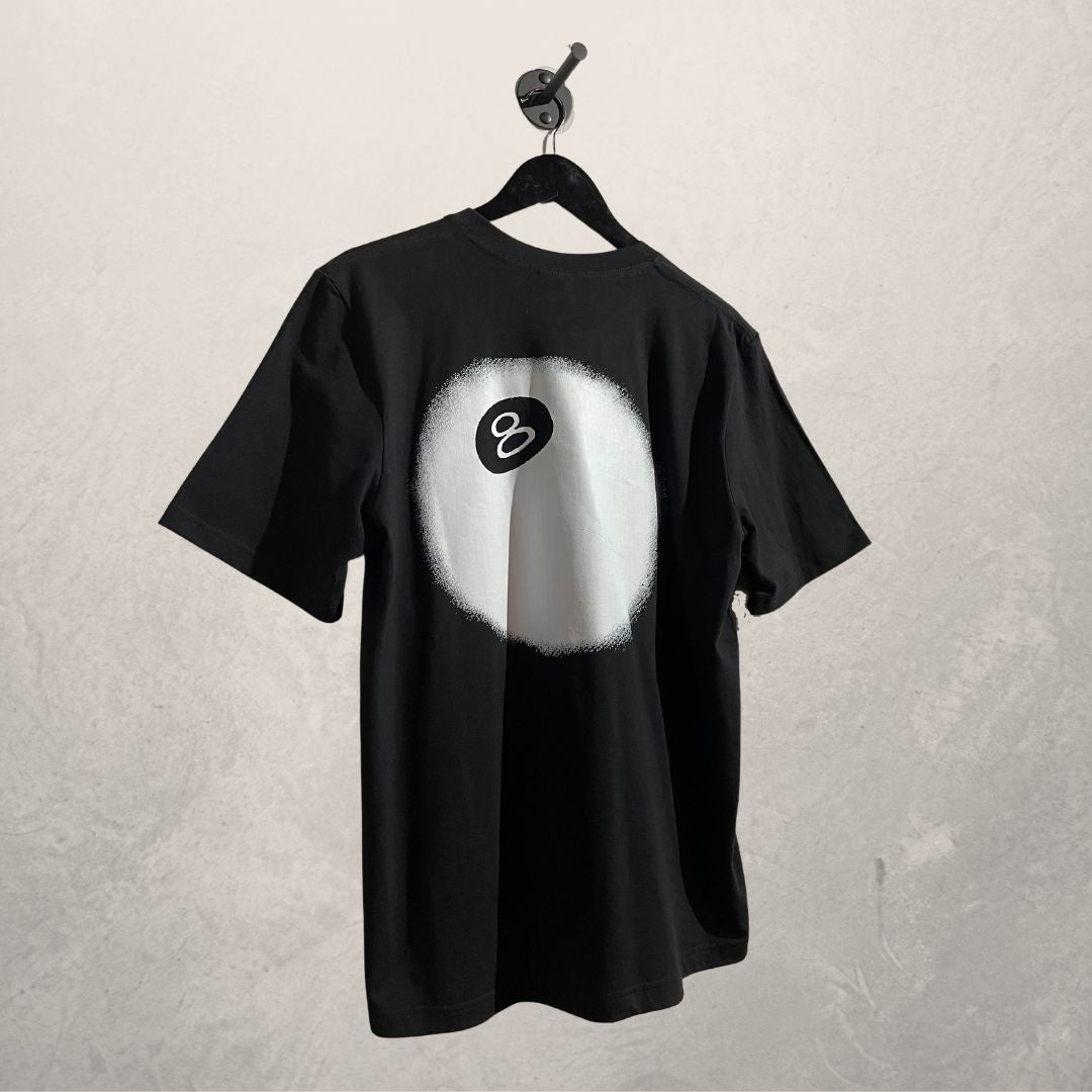 Stussy zwart grafisch 8-ball t-shirt L