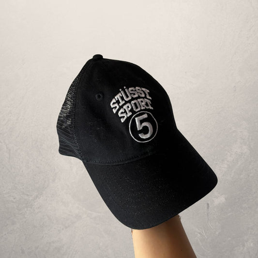 Stussy sport black mess logo cap OS