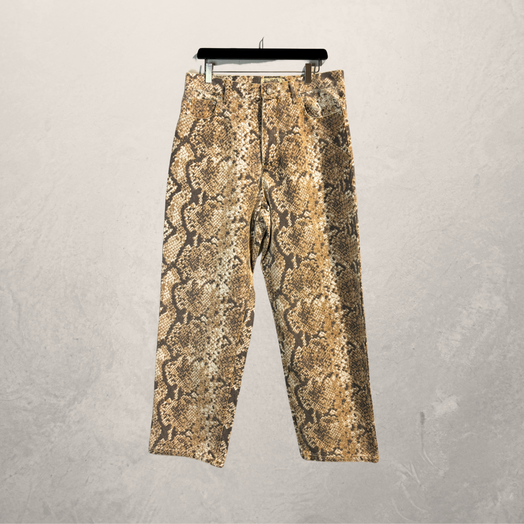 Stussy gewassen canvas python grote oude jeans L