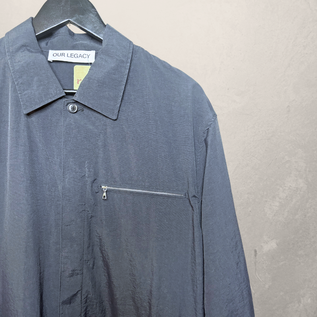 Stussy x Our Legacy marineblauwe nylon boiler suit S