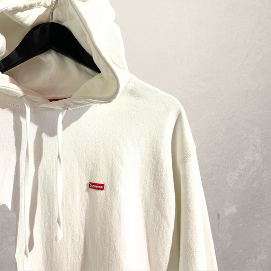 Supreme White Box Logo Hooded Sweatshirt M/L